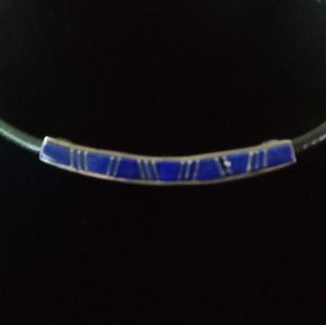 Lapis Native American necklace signed